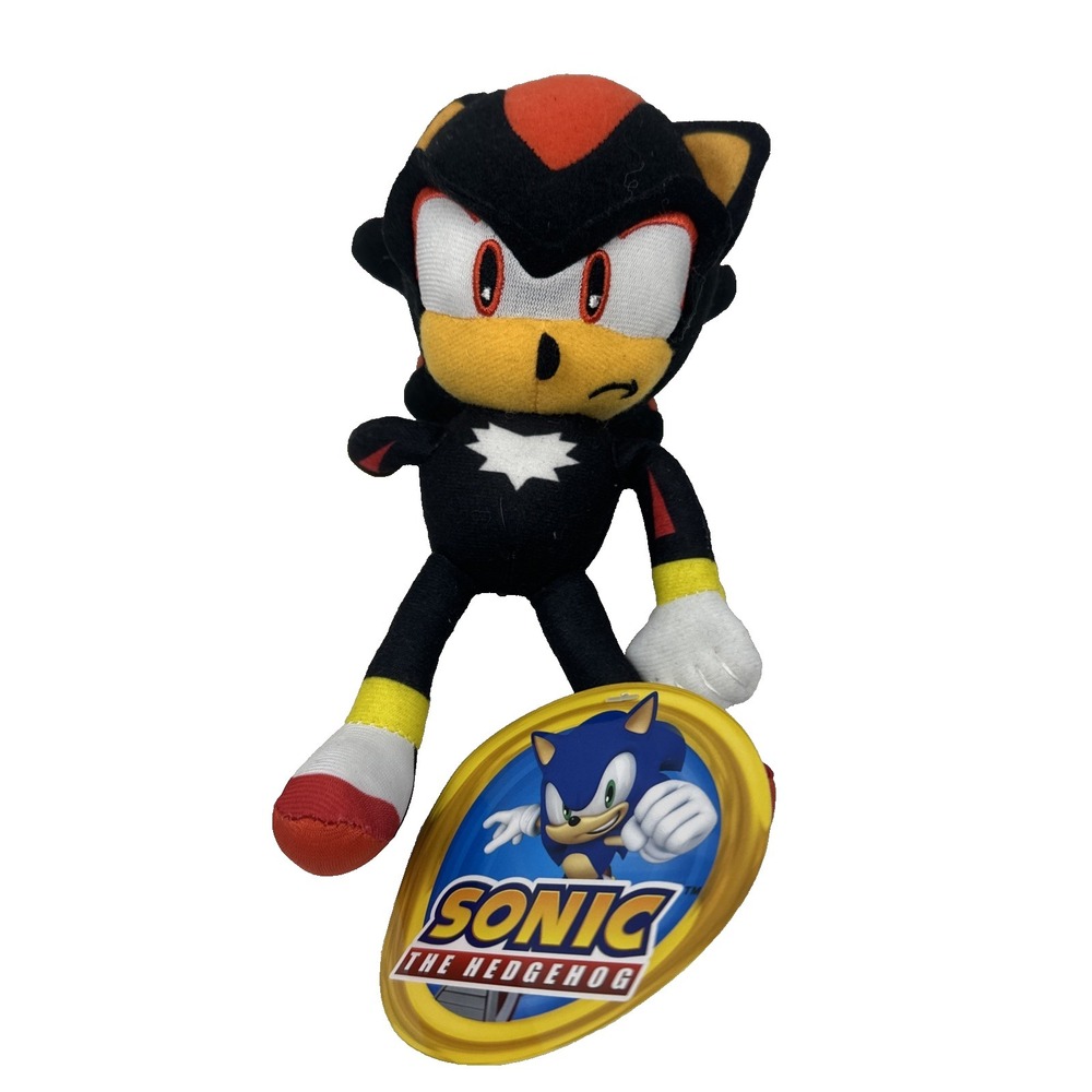 Shadow The Hedgehog Plush 8 Inch‎ Sega Toy Factory Stuffed Character NWT